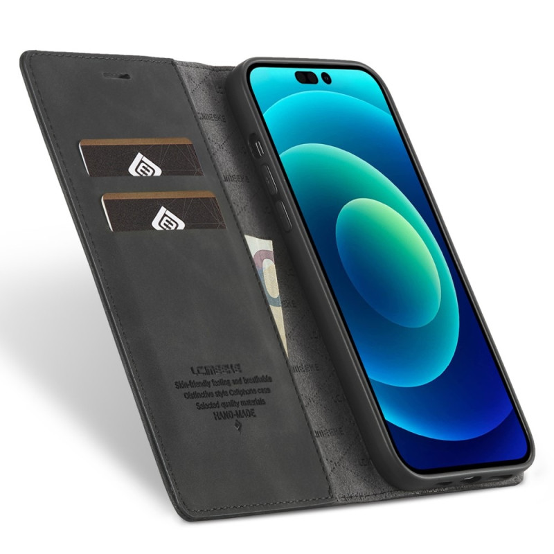 LC.IMEEKE Magneettinen puhelinkotelo iPhone 15 Pro - telineen lompakon suojukselle