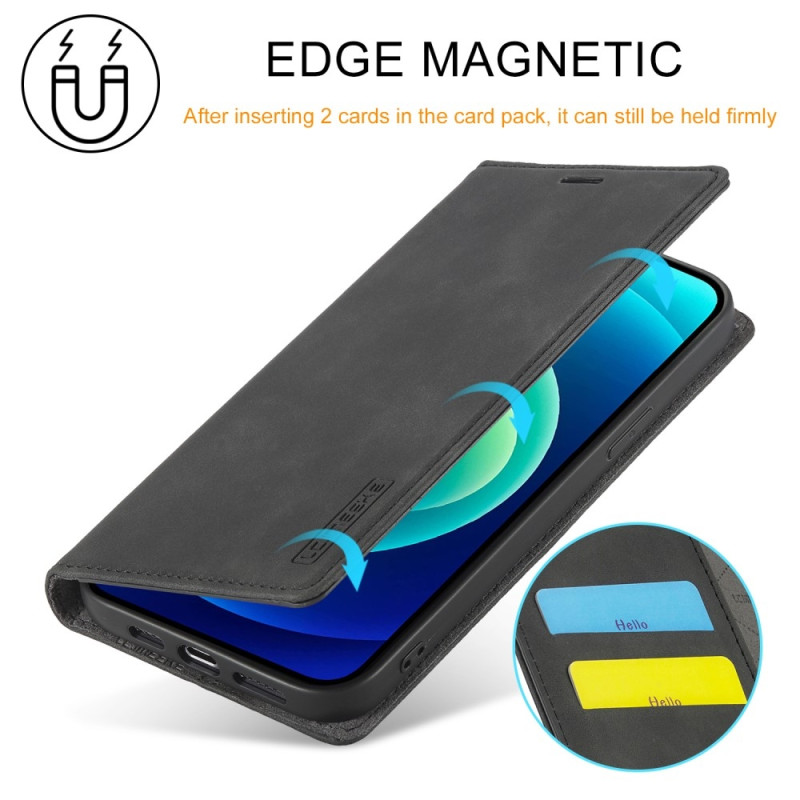 LC.IMEEKE Magnetic Phone Case for iPhone 15 Pro Stand Wallet Cover