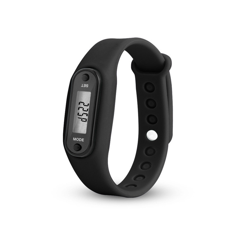 Type B Skridttæller Løbetæller Gåafstand - Sort