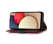 KHAZNEH Plånboksfodral till Samsung Galaxy A05s - Svart/Röd