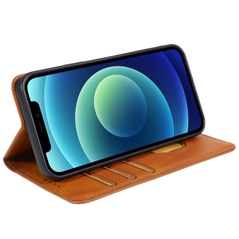 Wallet Stand Phone Case for iPhone 15 Cell Cover - Brown
