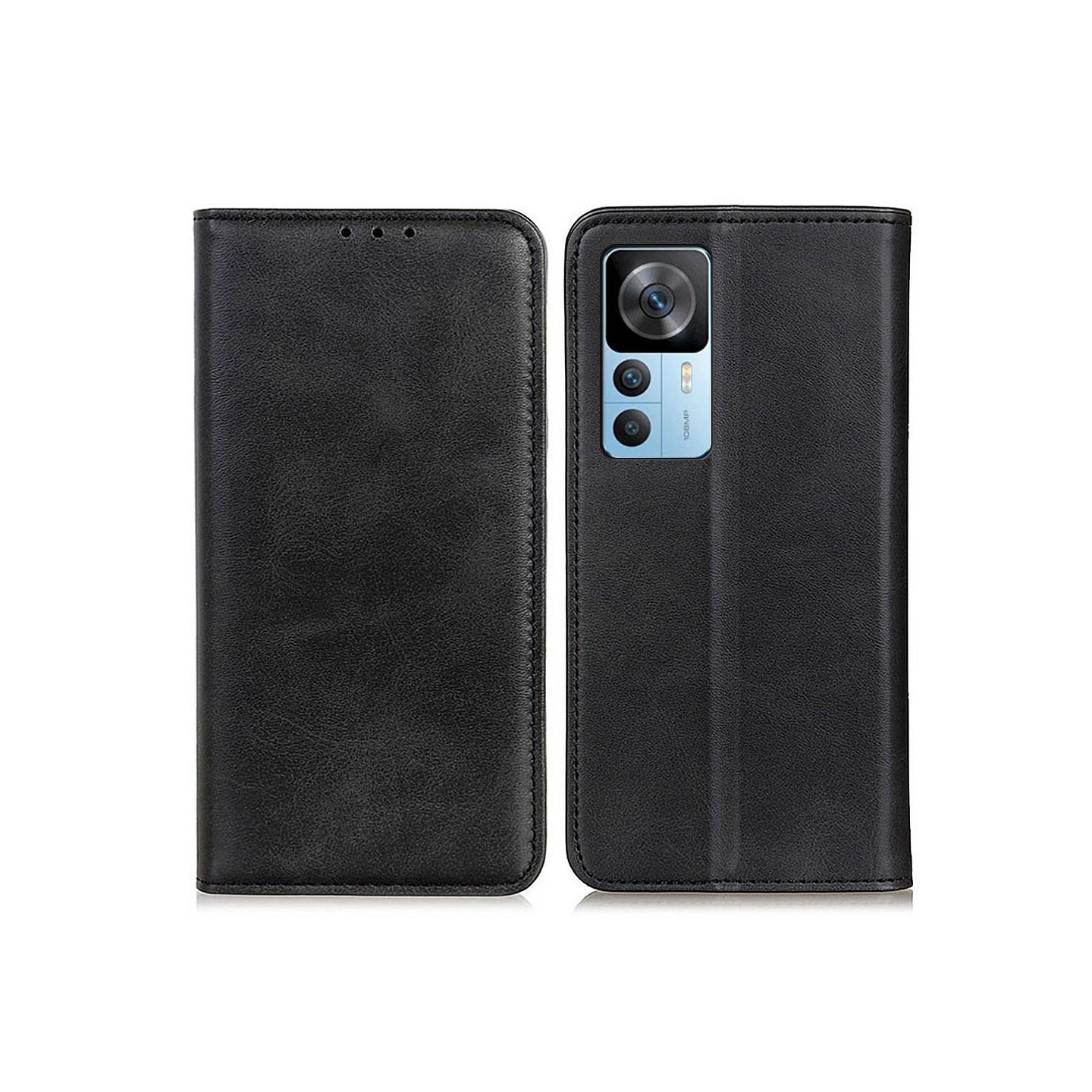 Vintage tegnebog taske til Xiaomi 12T Pro/Xiaomi 12T - Sort