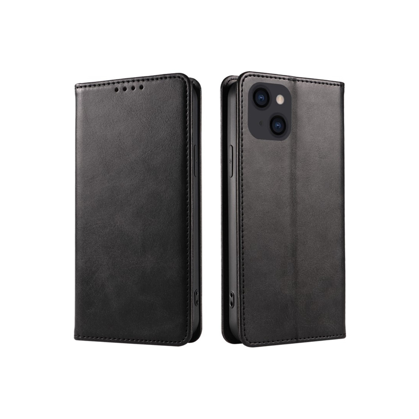 Lompakkoteline puhelimen kotelo iPhone 15 Plus kännykkäsuojukselle - musta