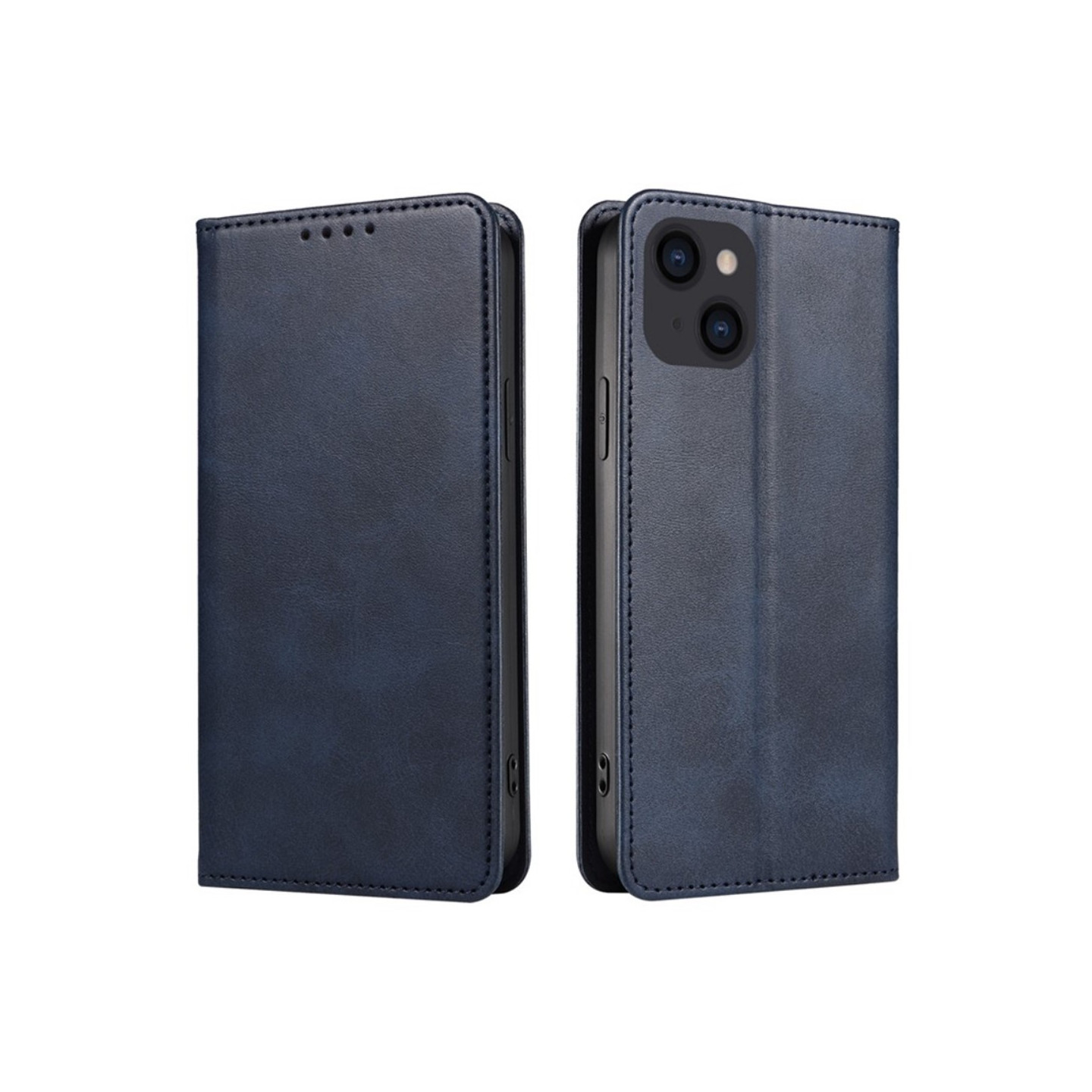 Wallet Stand Phone Case for iPhone 15 Cell Cover - Blue