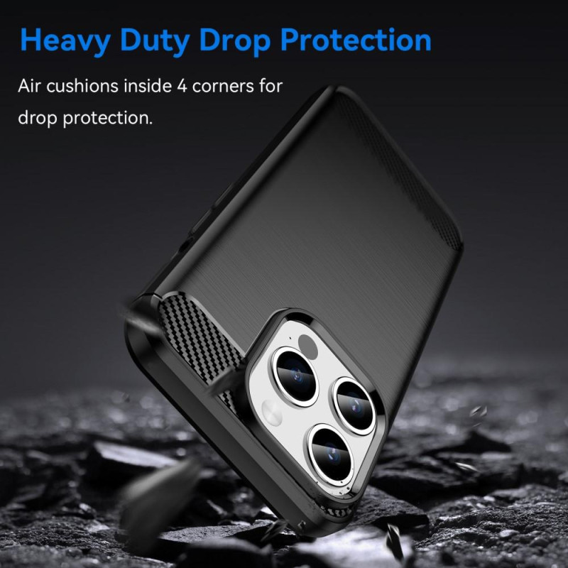 Kulfiber tekstur TPU - cover til iPhone 15 Pro