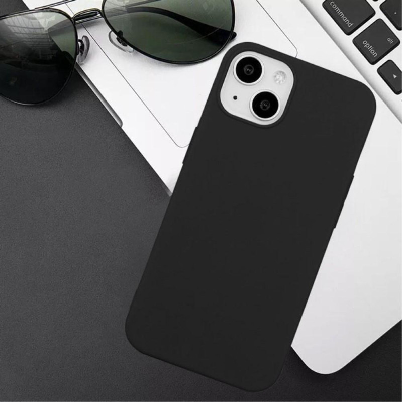 For iPhone 15 Plus Slim Fit TPU Phone Suojakuori Soft back Kansi - Musta