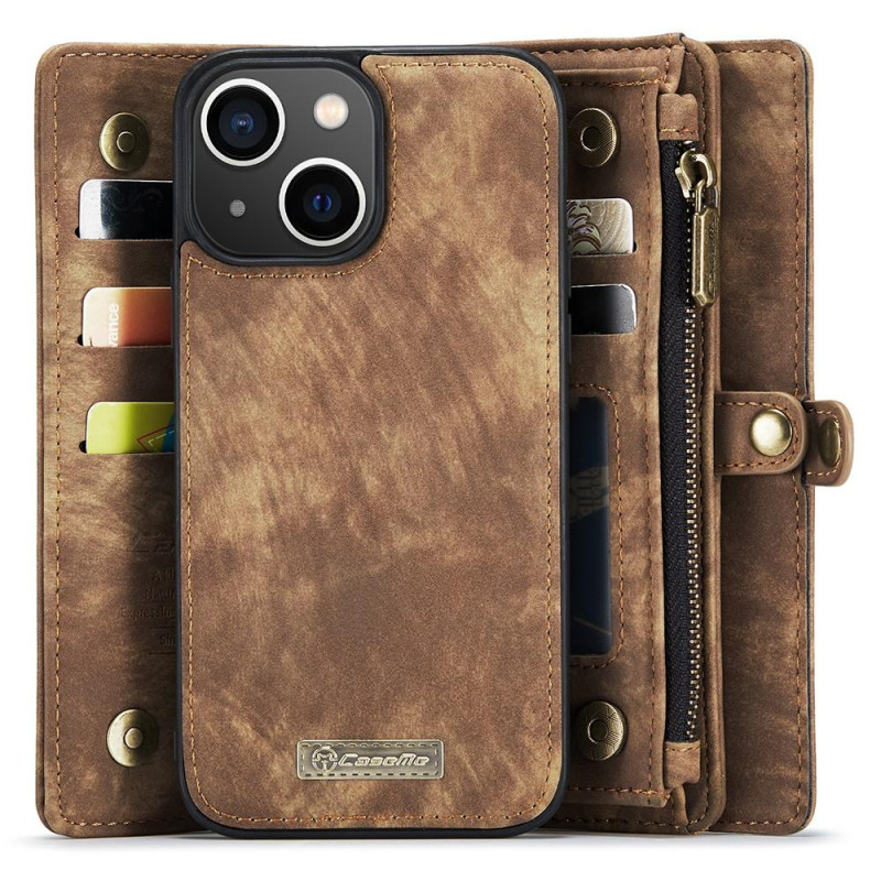 CASEME iPhone 15 2 - in - 1 Wallet Phone Shell - Brown
