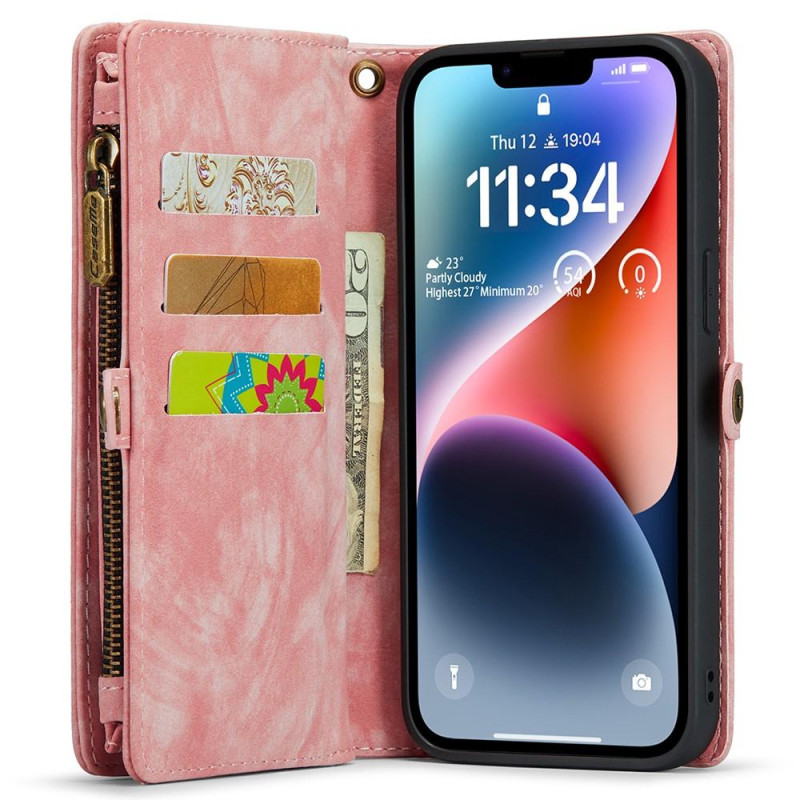 CASEME iPhone 15 2 - in - 1 Wallet Phone Shell - Pink