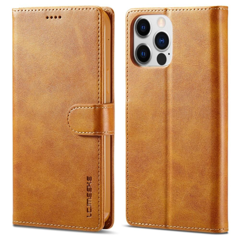 LC.IMEEKE Wallet Case for iPhone 15 Pro Max - Brown