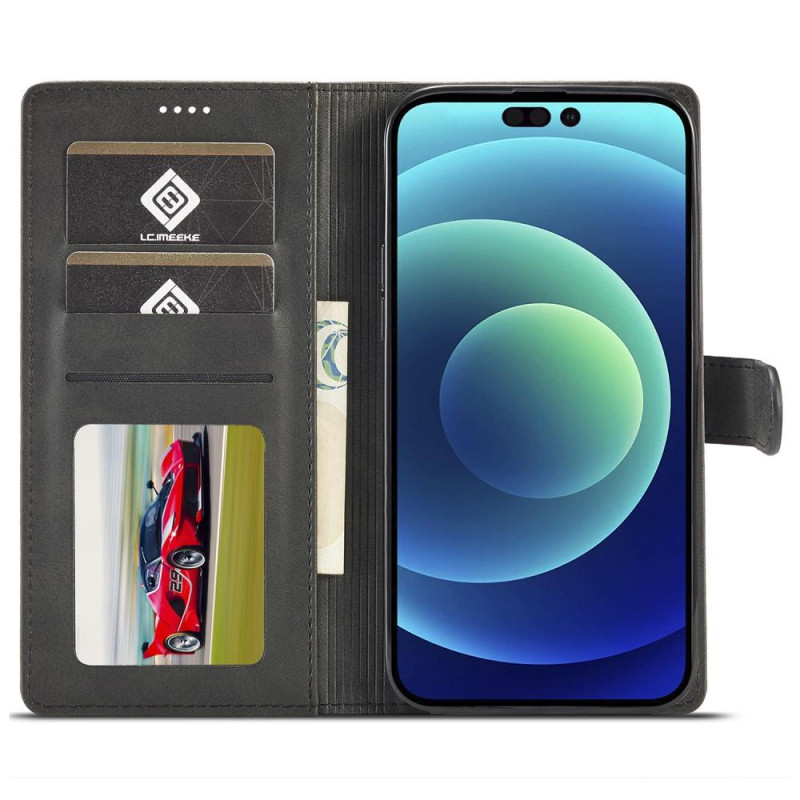 LC.IMEEKE Lompakkokotelo iPhone 15 Pro Max - Musta