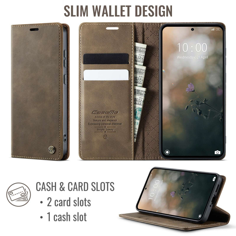 CASEME Retro Wallet Case for Xiaomi Redmi Note 15 Pro 5G