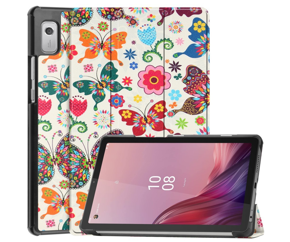 Tri-fold Fodral till Lenovo Tab M9 - Butterflies