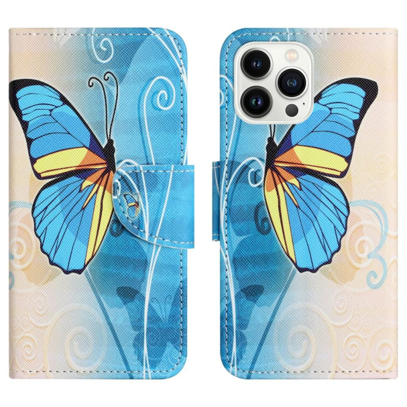 Til iPhone 15 Pro Wallet Stand Case Telefoncover - Butterfly