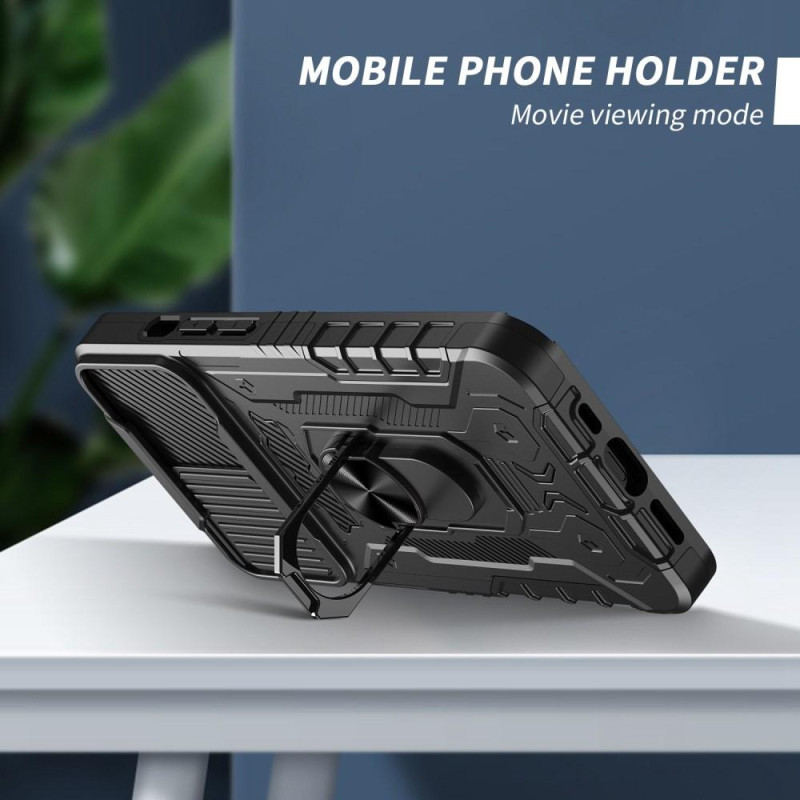 iPhone 14 Hybrid - deksel med fingerring og kameradeksel+herdet glass