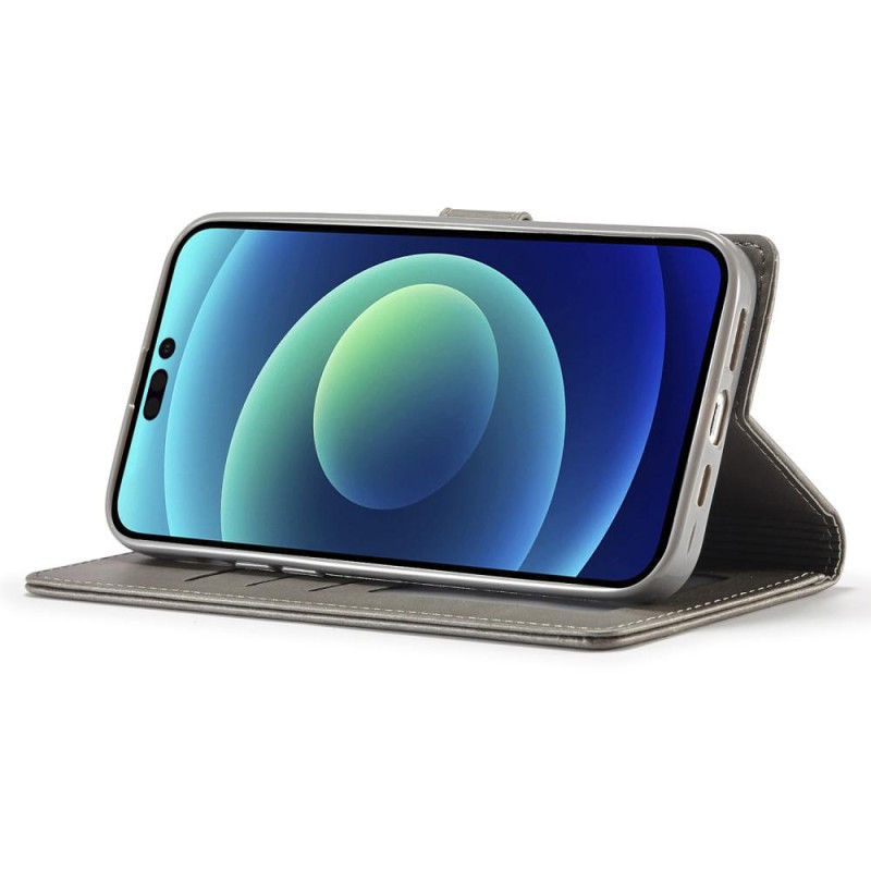 LC.IMEEKE Wallet Case for iPhone 15 Pro Max - Gray