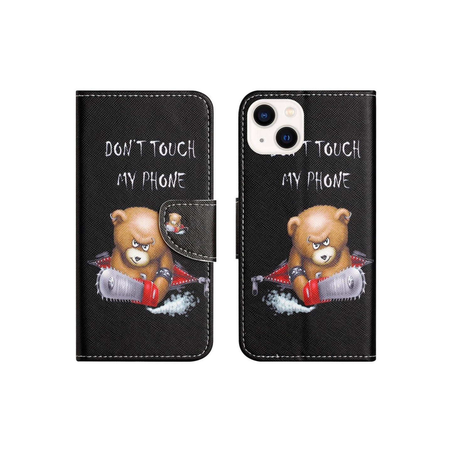 Til iPhone 15 Plus Wallet Stand Case Telefoncover - Bjørn