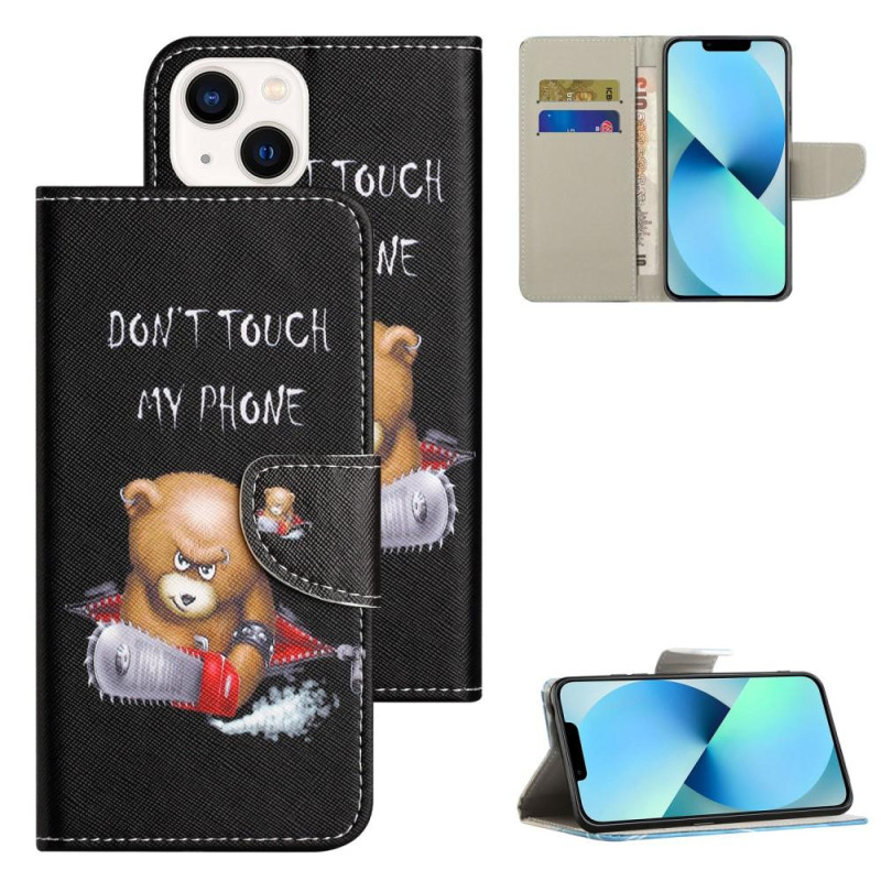 For iPhone 15 Plus Wallet Stand Case Phone Cover - Bear