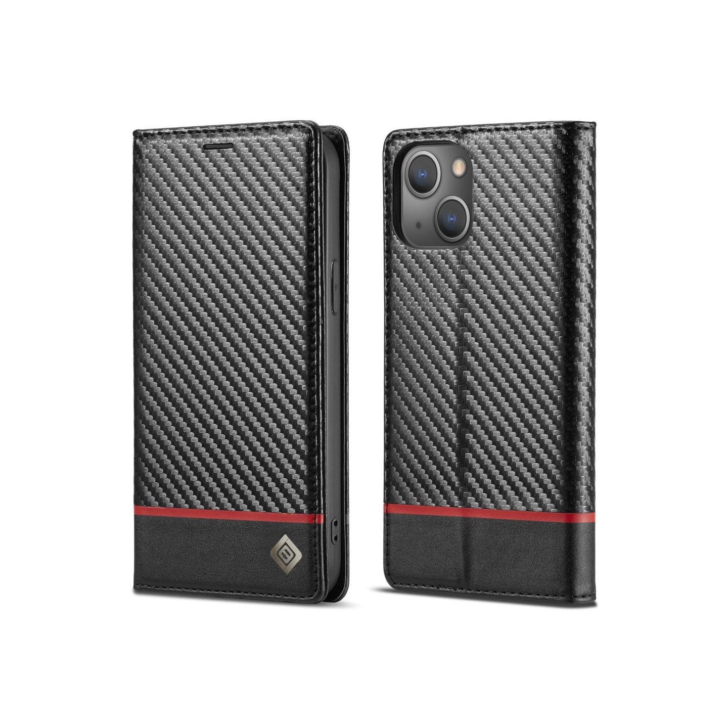 LC.IMEEKE Wallet Case for iPhone 15 Plus - Black