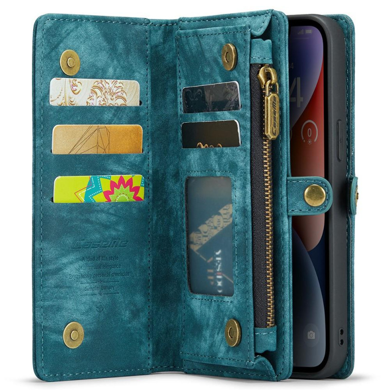 CASEME iPhone 15 Pro 2 - in - 1 Wallet Phone Shell - Blue