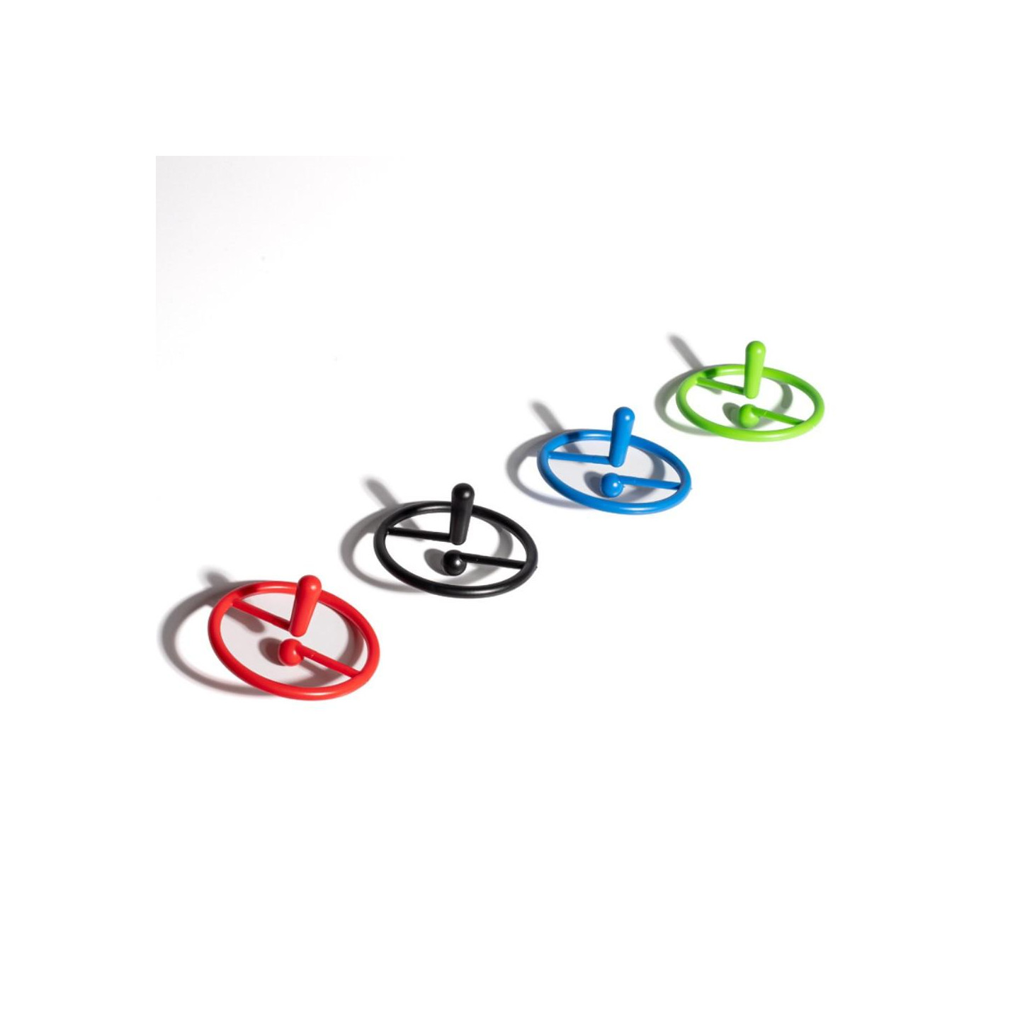 2 stk tilfældige farver Fidget Toy Spin Rotating Gyro Decompression