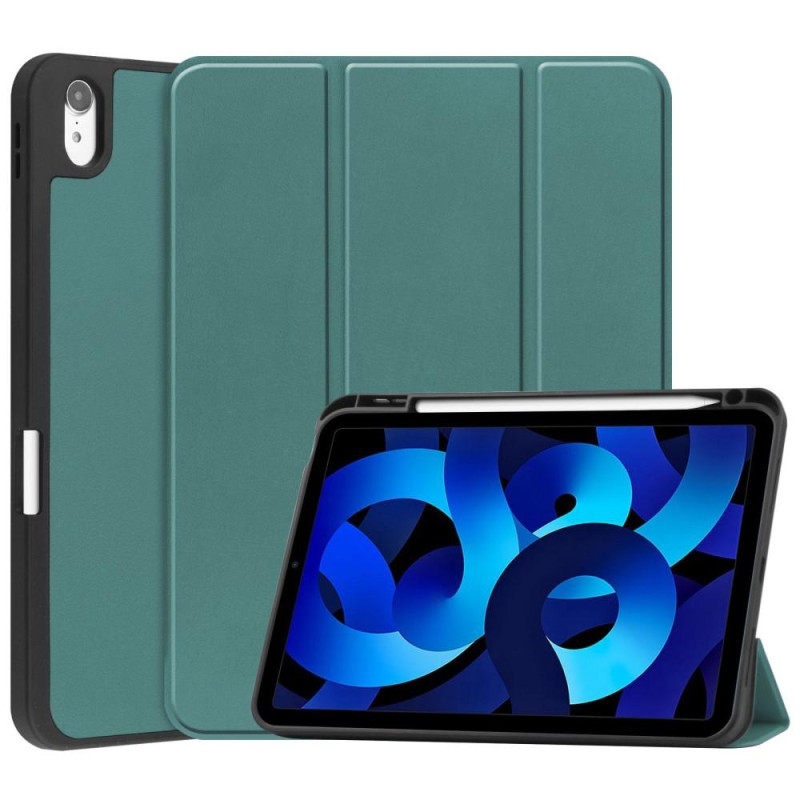Tri - fold Stand Case for iPad 10.9 (2022) Tablet Cover Pen slot - Green