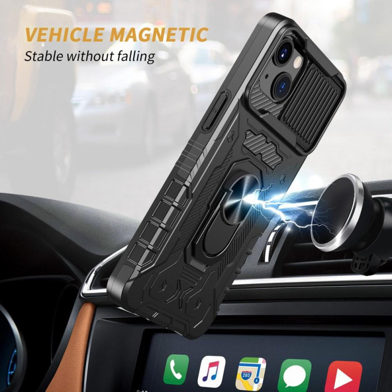 iPhone 14 Plus fuld cover TPU + PC Kickstand Telefontaske+hærdet glas