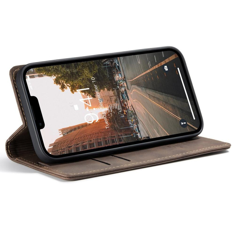 CASEME Retro tegnebog taske til iPhone 15 Plus - Kaffe