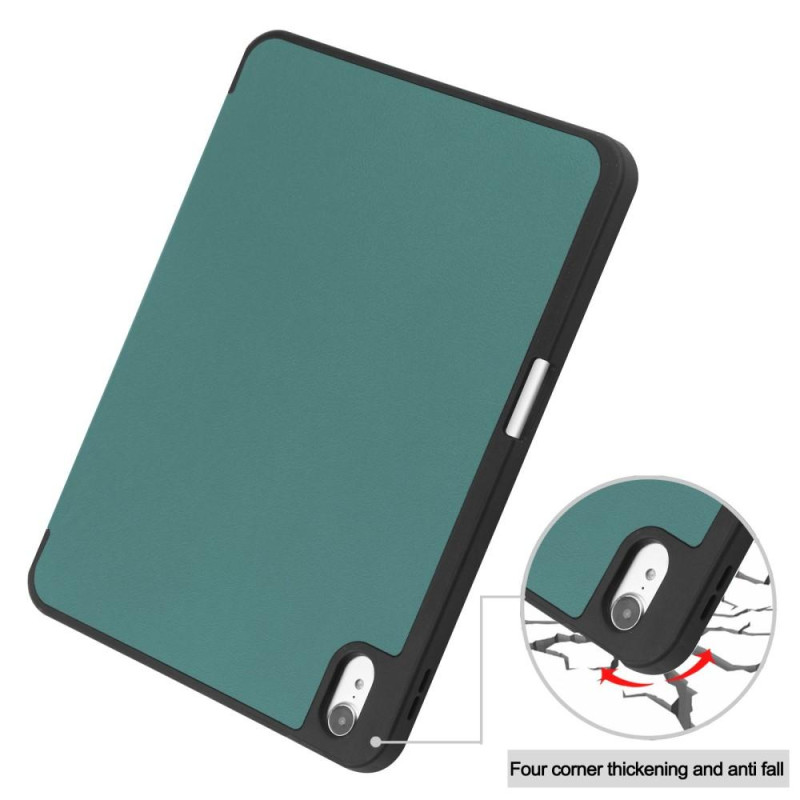 Tri - fold Stand Case for iPad 10.9 (2022) Tablet Cover Pen slot - Green