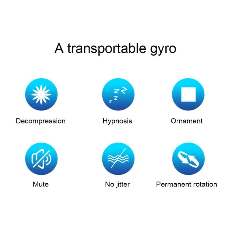 Fidget Spinner Pyörivä Pallomainen Gyro 45mm - Musta