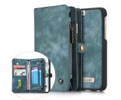 CASEME iPhone 6s 6 Retro Split läder plånboksfodral - Blå