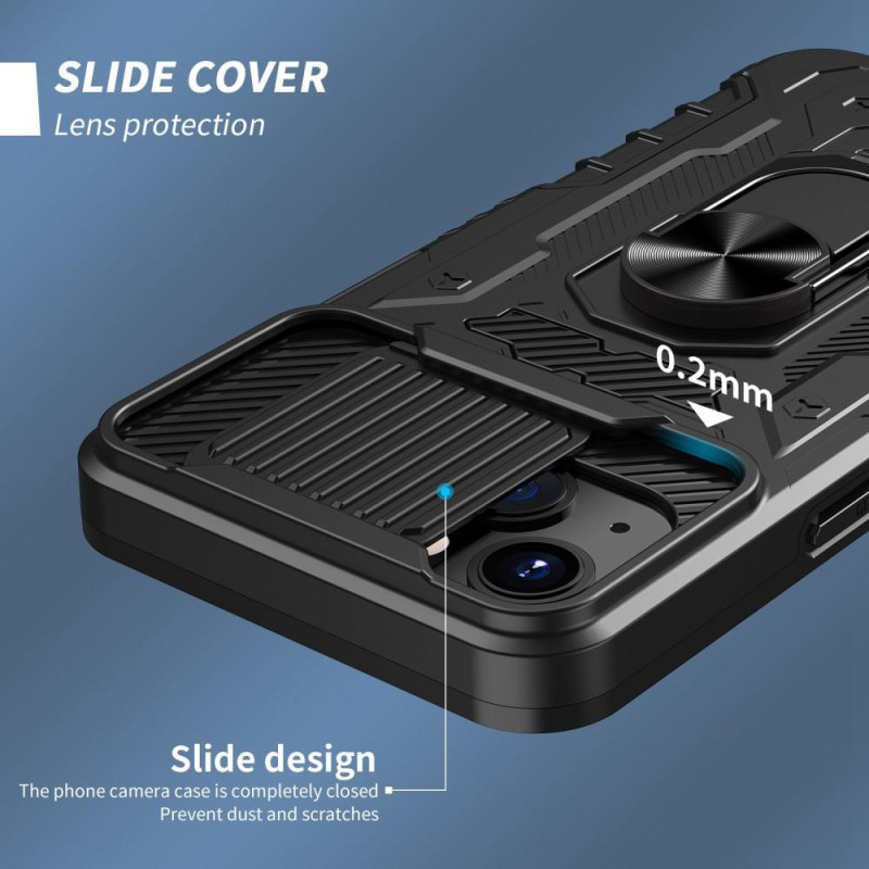 iPhone 14 Plus fuld cover TPU + PC Kickstand Telefontaske+hærdet glas