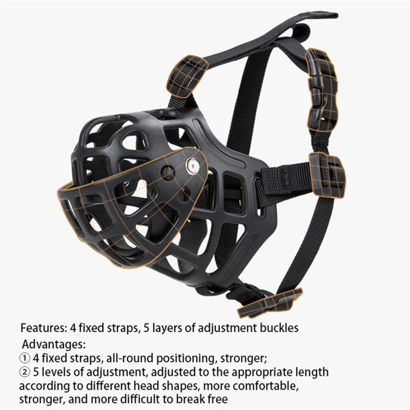 Anti-bite Muzzle Silicone Pet Dog Anti-Barking Mouth Guard Size S