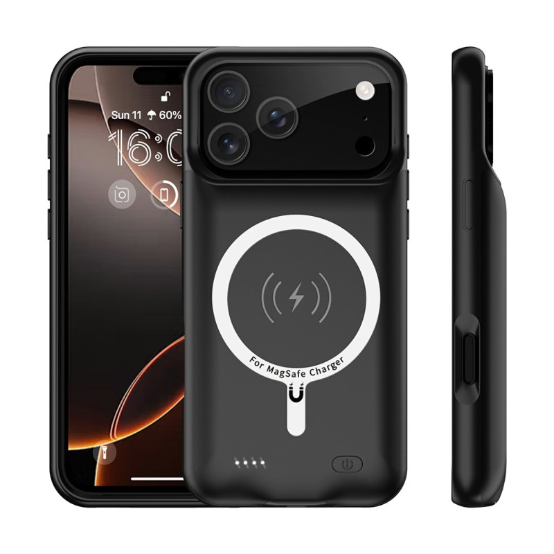 Til iPhone 17 Pro 6000mAh genopladeligt batteriskal opladningsetui Powerbank