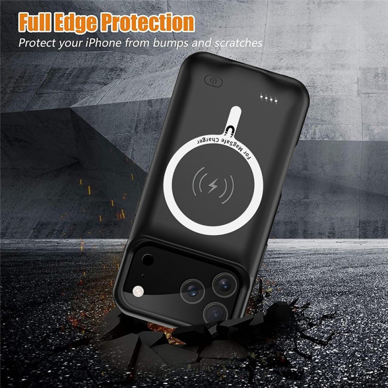 For iPhone 17 Pro 6000mAh Rechargeable Battery Shell Charging Case Powerbank