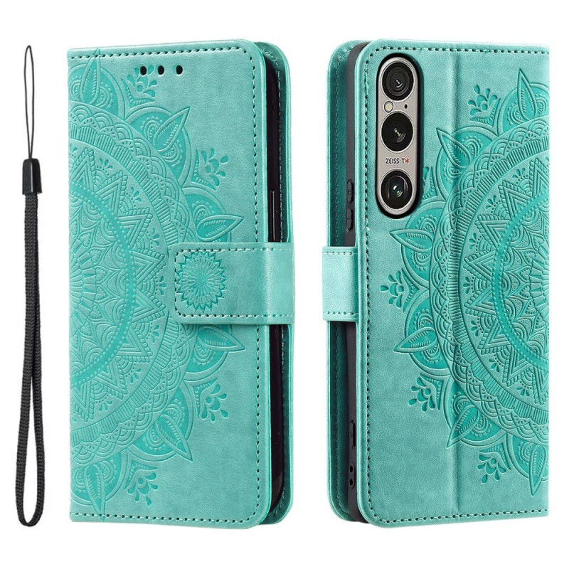 For Sony Xperia 1 VII Lommebok Deksel Shell Mandala Blomstermønster
