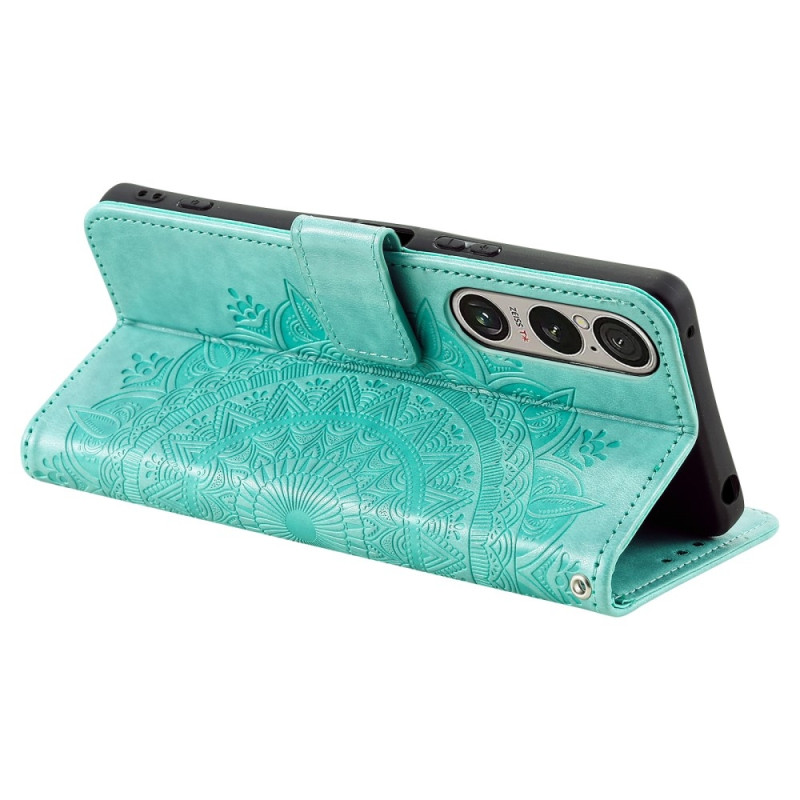 Til Sony Xperia 1 VII tegnebogscover Cover Shell Mandala Blomstermønster