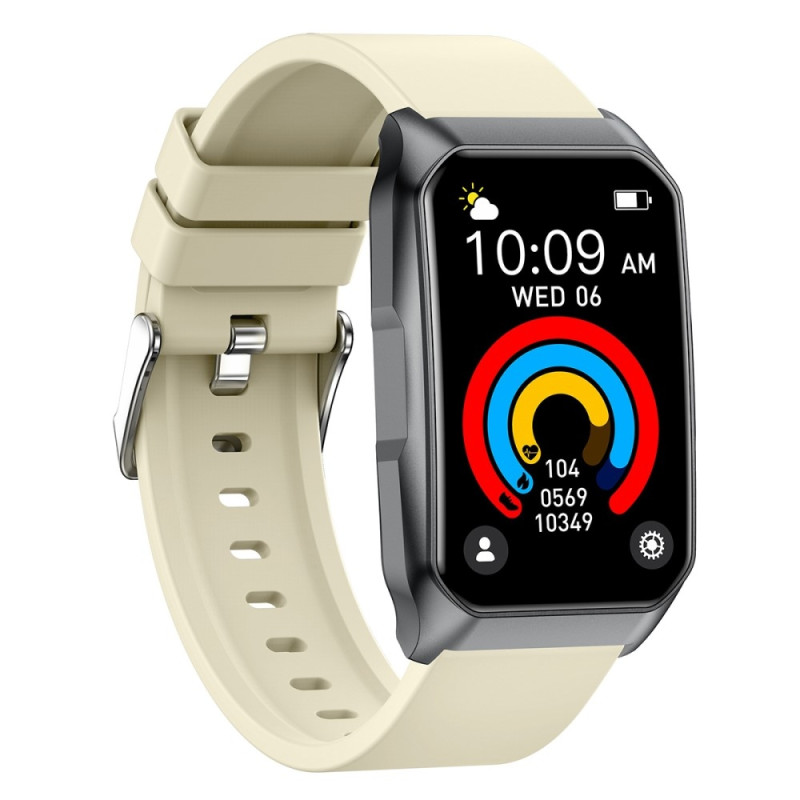 Smartklokke med Bluetooth-samtale Helsemonitor Fitnesstracker Smartklokke - Gul