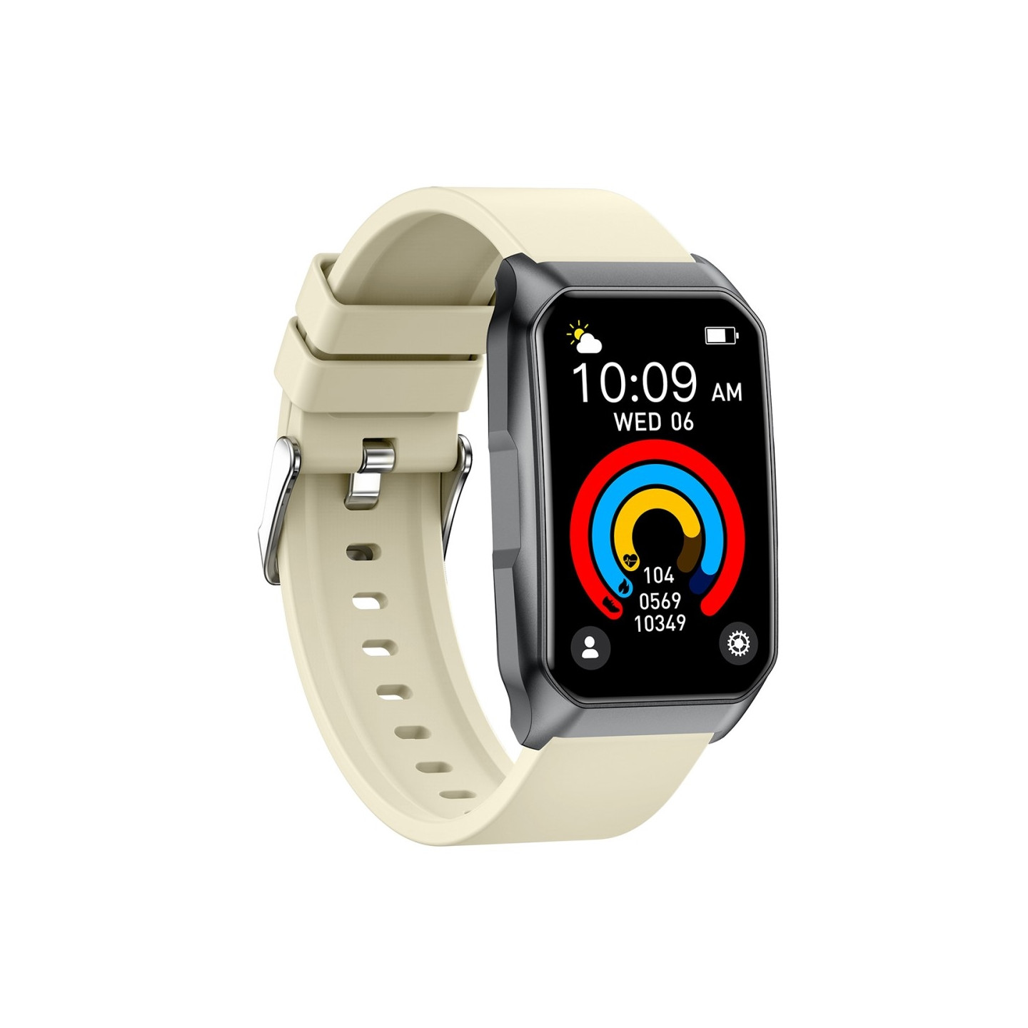 Smartklokke med Bluetooth-samtale Helsemonitor Fitnesstracker Smartklokke - Gul