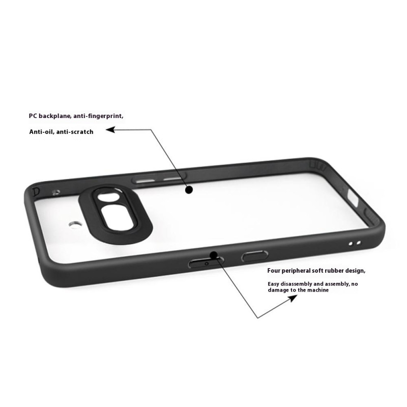 Nothing Phone (3a) Suojakotelo Vahvistetut Kulmat TPU+Acrylic Läpinäkyvä Puhelimen Kotelo