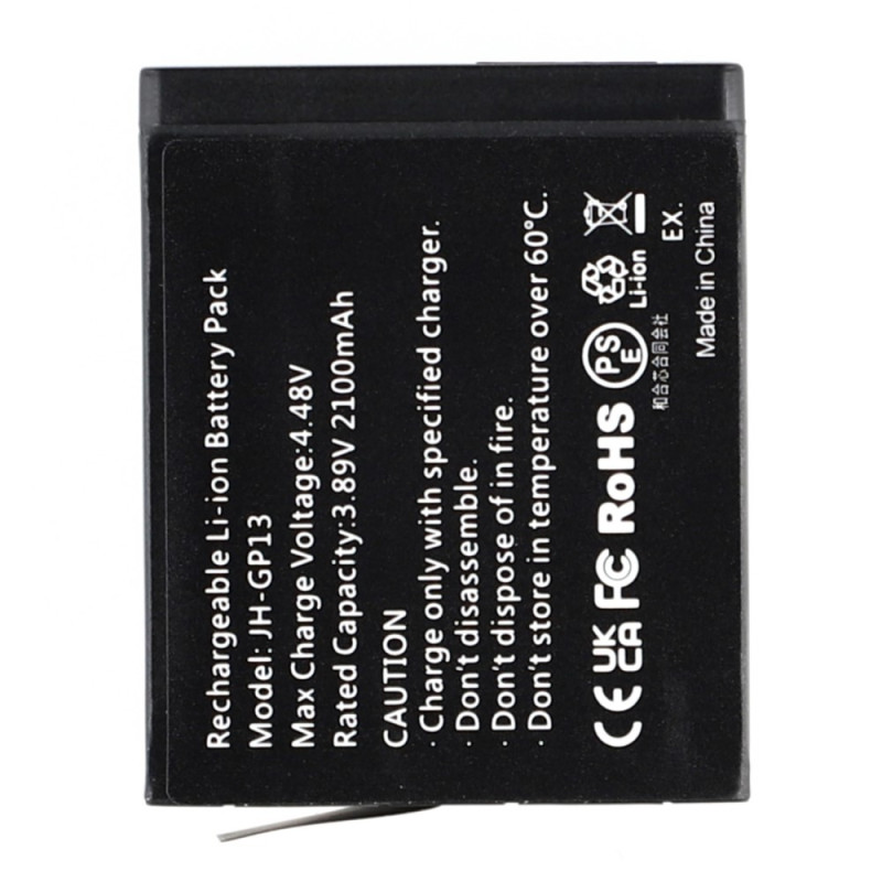 Batteri for GoPro Hero 13 3,89V 2100mAh JH-GP13 erstatningsbatteri