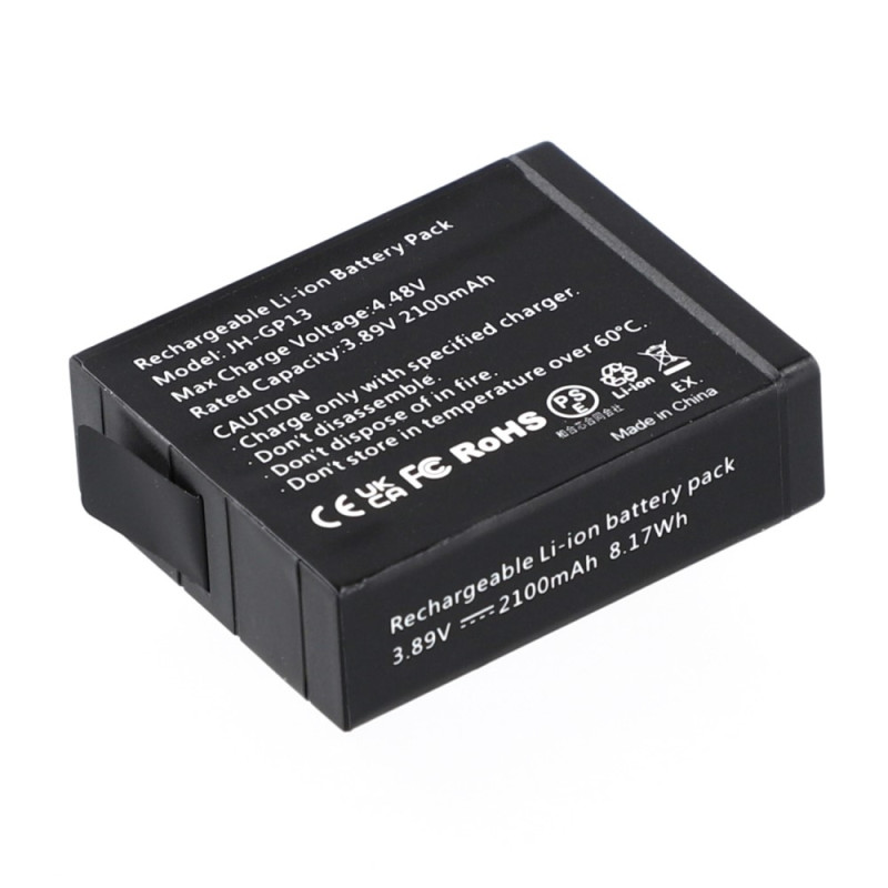 Batteri til GoPro Hero 13 3.89V 2100mAh JH-GP13 erstatningsbatteri