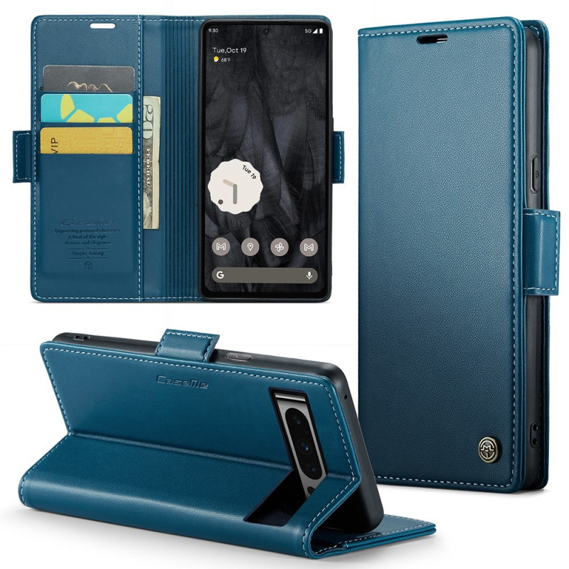 CASEME Retro Wallet Case for Pixel 8 Pro - Blue