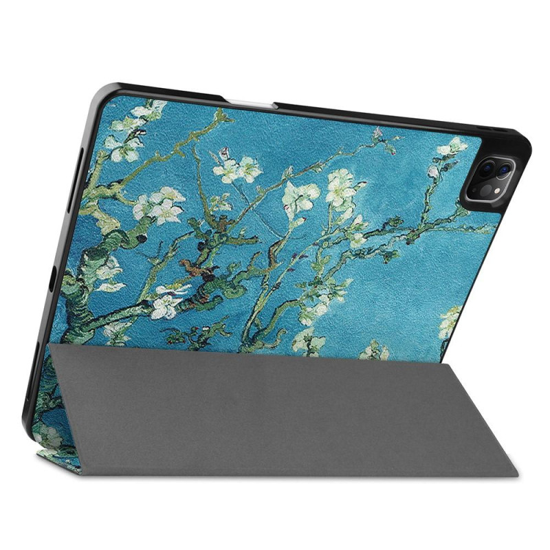 iPad Pro 12.9" 2021 Slim Fit Trefoldbart deksel - Blomst