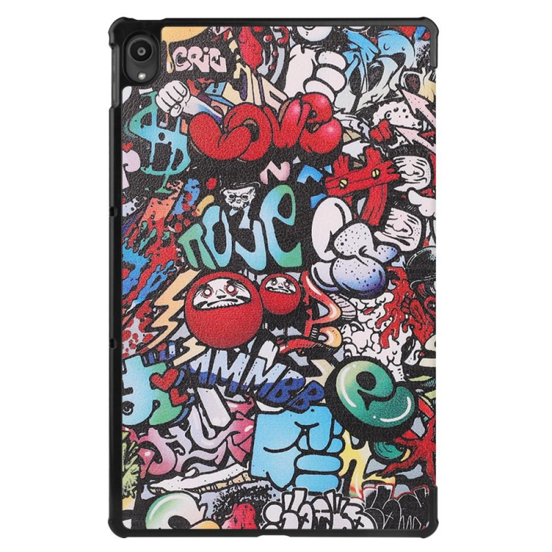 Tri - fold Stand Cover for Lenovo Tab P11 TB - J606F - Graffiti