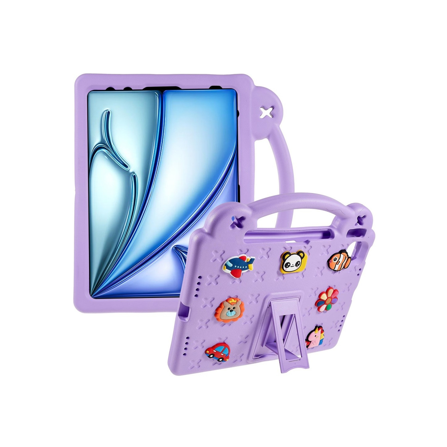 For iPad Air 11 (2024) Shockproof EVA Foam Stand Shell