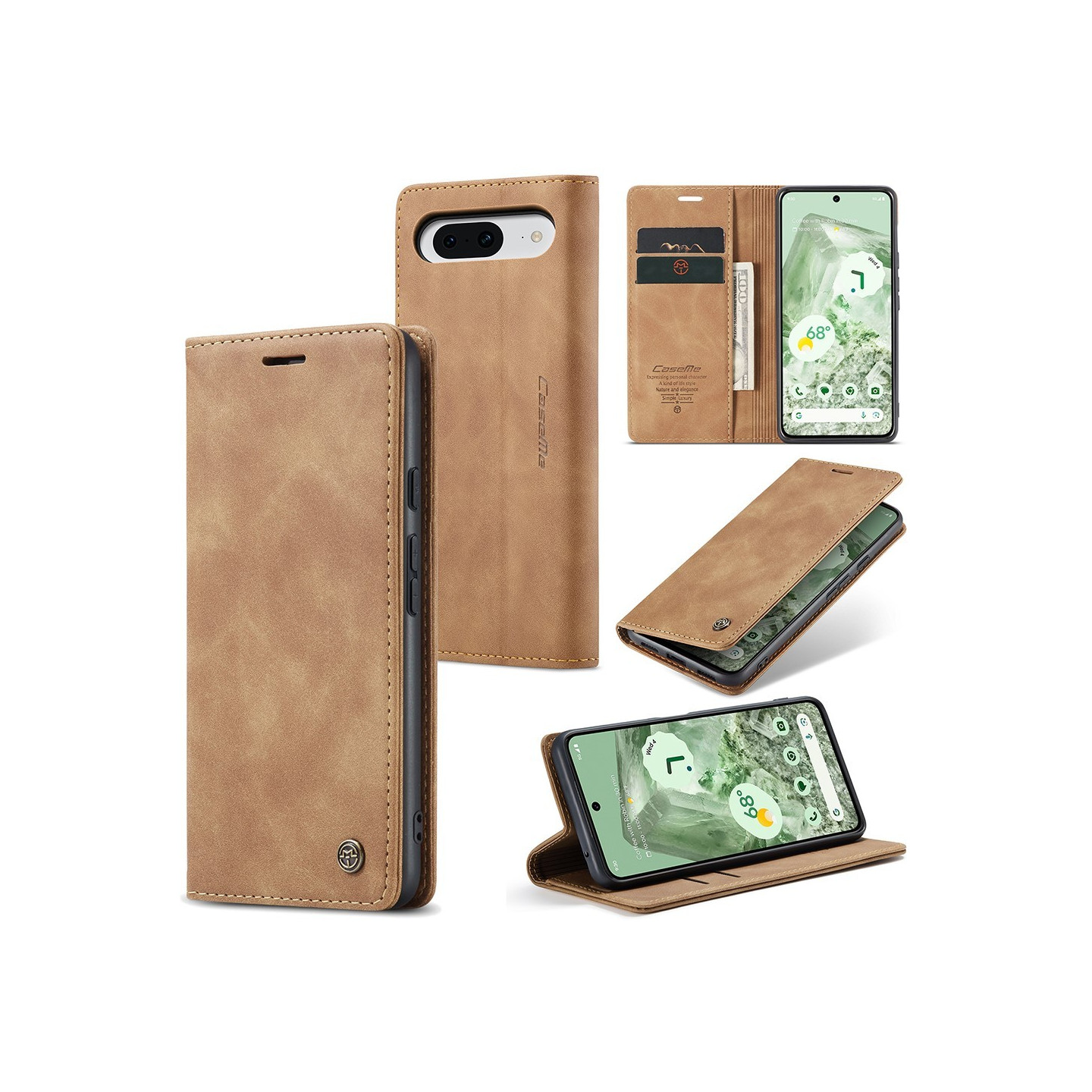 CASEME Retro Wallet Case for Pixel 8a