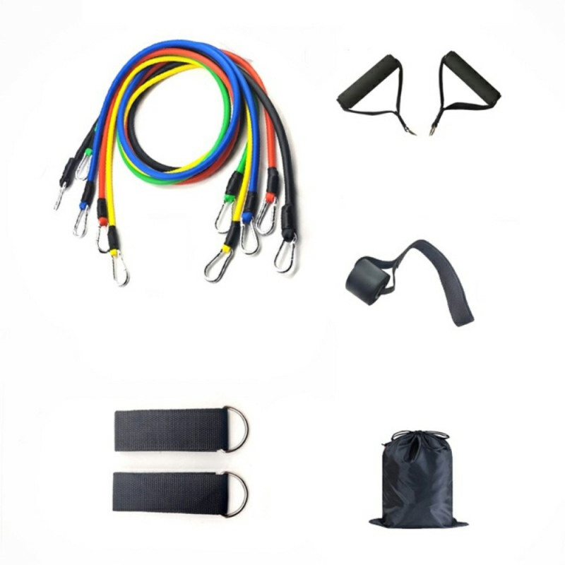 11 kpl/setti Fitness Resistance Bands - harjoittelu Kotikuntosaliharjoittelu