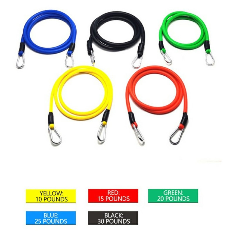 11 kpl/setti Fitness Resistance Bands - harjoittelu Kotikuntosaliharjoittelu
