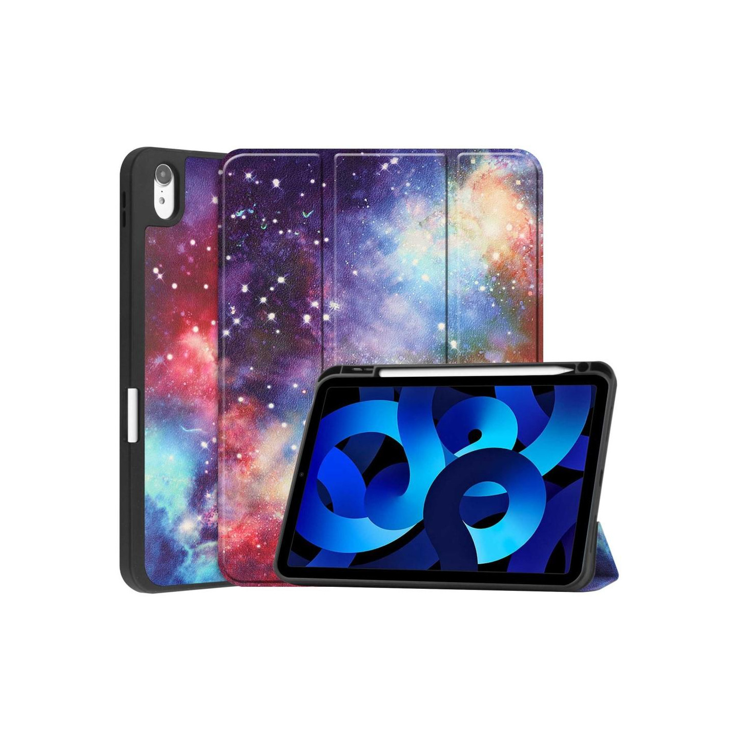 Kolminkertainen telinekotelo iPad 10.9:lle (2022) tablettisuojukynäpidikkeelle - Galaxy