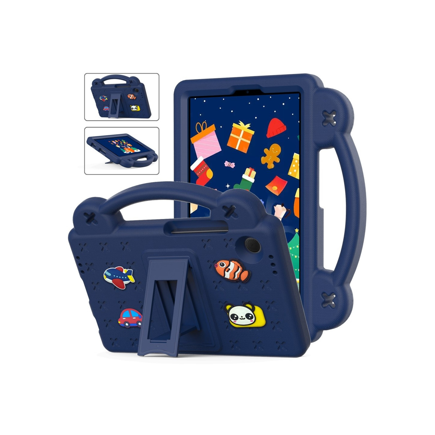 Til Samsung Galaxy Tab A9 EVA Foam Stativdeksel - Mørkeblå